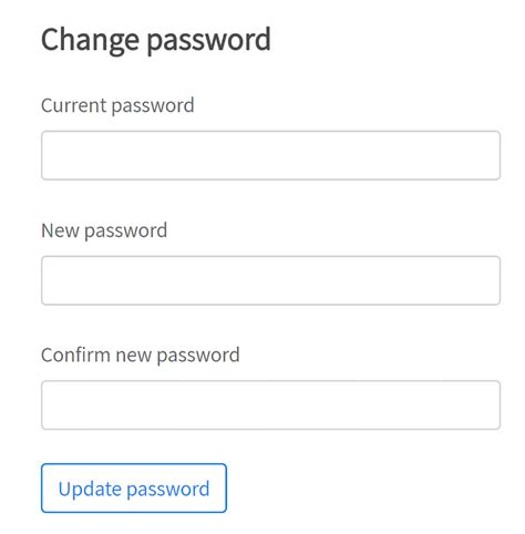 password change